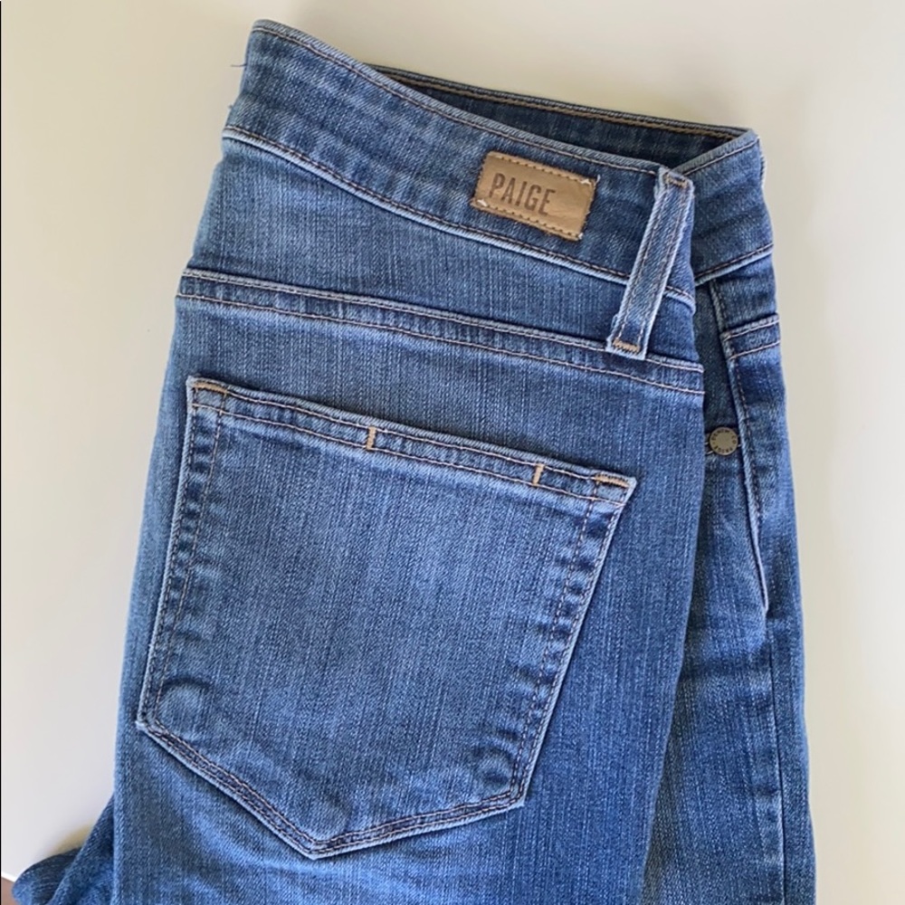 Paige jeans with ripped knee